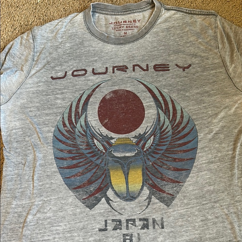 Lucky Brand Gray Graphic T-Shirt for Men